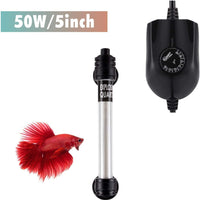 Hygger Mini Inline Quartz Glass Aquarium Heater with External Controller, Adjustable Submersible Betta Fish Tank Thermostat 50W/100W - BESTMASCOTA.COM