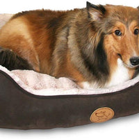 Fux Piel Poliéster relleno felpa cuadrado cama para perro y gato por Mejor mascota suministros, XL, Café Oscuro - BESTMASCOTA.COM