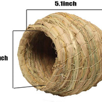 Hamiledyi - Jaula de pájaros de simulación de pajita de pájaros 100% fibra natural – Cozy Resting Place para pájaros – Proporciona refugio de clima frío – Pájaros escondidos de Predatores – Ideal para Finch & Canary - BESTMASCOTA.COM