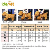 Idepet - Suéter cálido para perro, con estampado de huellas, suave forro polar, ropa para cachorros para perros pequeños y niños, chihuahua Yorkshire Poodle Pug Pomeranian Shih Tzu Beagle - BESTMASCOTA.COM