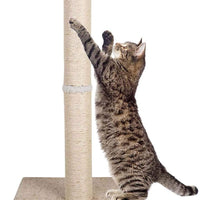 Dimaka Ultimate 29" de alto rascador de gato grande, poste de sisal natural y base pesada, rascador vertical completo - BESTMASCOTA.COM