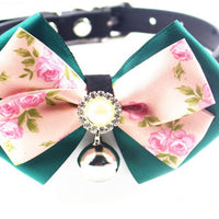 Cocopet - Collar de lujo hecho a mano con pedrería japonesa con colgante de campana para gatos disfraz de niña, color rosa (XS) - BESTMASCOTA.COM