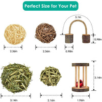 ERKOON New 12 Pack Hamster Chew Toys Gerbil Rat Guinea Pig Chinchilla Chew Toys Accessories, Natural Wooden Dumbbells Exercise Bell Roller Teeth Care Molar Toy for Rabbits Bird Rabbits Hamster Gerbil - BESTMASCOTA.COM