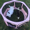 ToysOpoly, jaula de 45 pulgadas interior/exterior, corralito para animal doméstico La mejor perrera de ejercicio para tu perro, gato, conejo, perrito, hámster o conejillo de Indias Pluma portable para un fácil trazado - BESTMASCOTA.COM