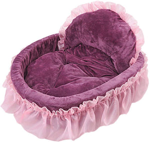 Cute Princess mascota cama Bow-Tie Lace Cat Dog Bed - BESTMASCOTA.COM