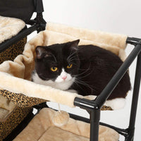 Árbol para gatos grandes, superestable con postes para arañar, hamaca para gatos con tubo de plástico extra grueso y franela cómoda, perchas acogedoras de 42 pulgadas - BESTMASCOTA.COM