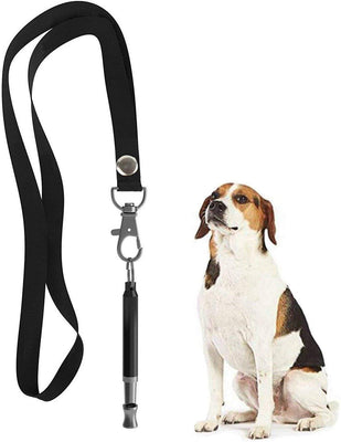 Mumu Sugar Dog Whistle to Stop Barking, Adjustable Pitch Ultrasonic Training Tool Silent Bark Control for Dogs- 1PCS Whistle with 1 Free Lanyard(Black) - BESTMASCOTA.COM