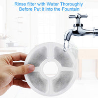 Fuente de agua para gatos con filtro de 2 L bomba desmontable lavable, dispensador de agua para mascotas, fuentes de agua para gatos perros pequeños, Blanco - BESTMASCOTA.COM