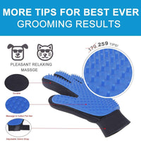 AUBBC - Guantes de aseo para mascotas, 5 unidades, 259 suaves, con 1 cepillo de dientes de doble cabeza, 2 cepillos de dientes de dedo, 1 juguete de cuerda, herramienta de desenredado para gatos y perros - BESTMASCOTA.COM