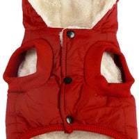 vecomfy - Sudadera con capucha para perro con forro polar y algodón extra cálido en invierno, chaqueta para perro pequeña con capucha - BESTMASCOTA.COM