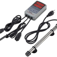 Higger - Calentador de titanio para acuario para agua salada y agua dulce, calentador digital sumergible con controlador externo IC y termómetro, para tanque de peces 5-120 galones - BESTMASCOTA.COM