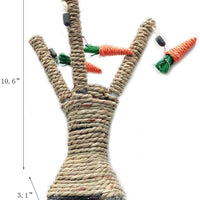 Hamiledyi Bunny divertido árbol conejo juguete masticable con forma de zanahoria Playpen - BESTMASCOTA.COM