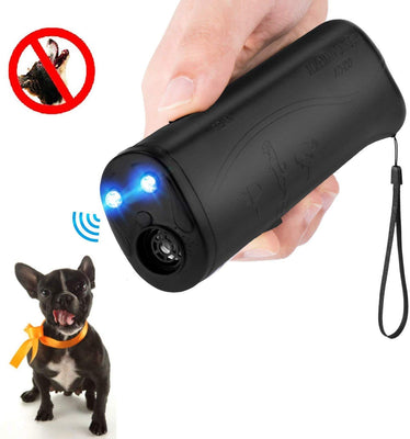 Dispositivo antiladridos de MEIREN, repelente de perros de mano y ayuda de entrenamiento con linterna LED, dispositivo de control de corteza ultrasónico - BESTMASCOTA.COM