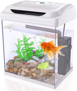 DADYPET Betta - Kit de iniciación para acuarios de acuario (1 galón con iluminación LED, plantas, guijarros, bomba - BESTMASCOTA.COM