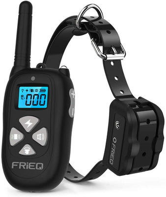 FRiEQ Collar de entrenamiento para perro, mando a distancia, resistente al agua, recargable con tono/vibración/modos de choque eléctrico para perros pequeños, medianos y grandes - BESTMASCOTA.COM