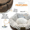 Pet Craft Supply Co. Espuma viscoelástica redonda lavable a máquina, cómoda y ultrasuave para todas las estaciones, cama para gatos y perros - BESTMASCOTA.COM