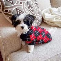 KOOLTAIL suéter de Navidad para perro, suéter de unicornio, suéter de argyle cálido y suave para mascotas, suéteres feos de ganchillo de punto para cachorro de perro - BESTMASCOTA.COM