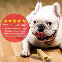 Ultra masticable: hueso de doble golosina, sabor a mantequilla de cacahuete, dulces para perros, base de arroz altamente digerible, promueve la placa y el control de tartartán, perfecto para entrenamiento, vida útil de dos años - BESTMASCOTA.COM