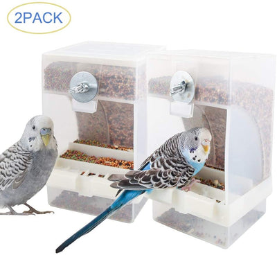 PINVNBY - Comedero automático para pájaros, sin ensuciar, para periquitos, canarios, cacatúas, periquitos, garrapatas, loros - BESTMASCOTA.COM