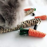 Hamiledyi Bunny divertido árbol conejo juguete masticable con forma de zanahoria Playpen - BESTMASCOTA.COM