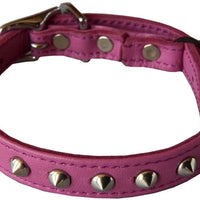 Outlaw Rosa Studded piel Seguridad gato collar - BESTMASCOTA.COM