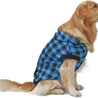 PAWZ grande perro tartán camisa Escudo Sudadera con Capucha Mascota Invierno Ropa suave y cálida - BESTMASCOTA.COM