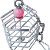 Cesta de frutas de acero inoxidable para periquitos, eclecto, loro, cacao, mejillas de cacao, amor, mejilla verde, comedero de jaula de pájaros, ardilla y hámsteres, alimentador de pájaros - BESTMASCOTA.COM