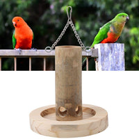Alimentador de pájaros HEEPDD, tubo de bambú natural para colgar pájaros, contenedor de alimentos para almacenar alimentos a prueba de masticación. - BESTMASCOTA.COM