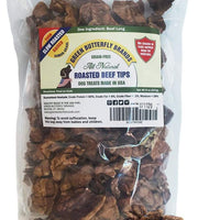 Green Butterfly Brands Beef Dog Treats - Made in USA Only - All Natural, Meaty Slow Roasted Beef Tips - Premium American Beef - Grass Fed, Farm Raised - Crunchy & Delicious Grain Free Training Treat - BESTMASCOTA.COM