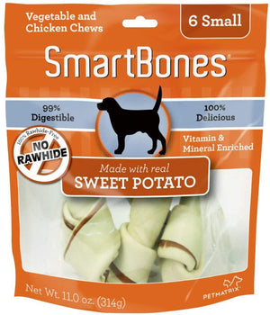 SmartBones - Huesos para perros sin cuero crudo, sabor de camote - BESTMASCOTA.COM