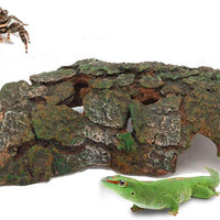 Reptile Hideouts Critter Cavern Critter Cavern Bends - Figura de resina para esconder Plecos Cíclidos arañas lagartos serpientes - BESTMASCOTA.COM