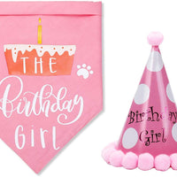Toozey Dog Birthday Bandana with Birthday Party Hat Comfortable Material - Scarfs Accessories for Small to Large Dogs Cats Pets - BESTMASCOTA.COM