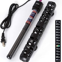 Calentador de acuario UPMCT, 50 W, 100 W, 300 W, calentador sumergible de tanque de peces con termómetro, ajuste de tira, termostato de perilla, apto para 5 a 85 galones - BESTMASCOTA.COM