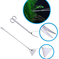 Jeeco - Pinzas para acuario, 4 en 1, de acero inoxidable, para acuario, acuario, kit de herramientas para principiantes y acuarios - BESTMASCOTA.COM