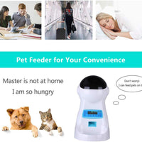 BELOPEZZ 3 litros Smart Pet alimentadores automáticos con temporizador programable hasta 4 comidas al día para perros y gatos - BESTMASCOTA.COM