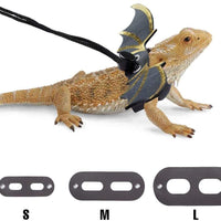 CHICKUSTORE - Arnés de dragón y correa ajustable (S, M, L, 3 unidades) – Correa de piel suave con alas frescas para anfibios y otros animales pequeños - BESTMASCOTA.COM
