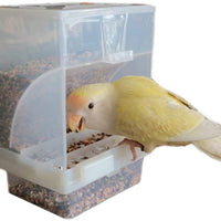 Nbhbj Alimentador automático de Pájaros, Alimentador de Pájaros Sin Mave, Accesorios de Jaula para Bolsa, Canario, Cocatiel, Finch, Parakeet Semillas Alimentos Contenedor - BESTMASCOTA.COM