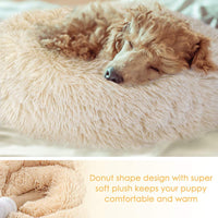 AutoWT - Cama para perro, cama de donut para perro, cama para gato, nido de peluche suave, cojín para gato con esponja, parte inferior antideslizante para mascotas pequeñas y medianas, para dormir en el interior, lavable a máquina - BESTMASCOTA.COM