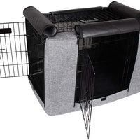 Petsfit Durable Double Door Polyester Dog Crate Cover with Mesh Window - BESTMASCOTA.COM