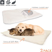 partysaving 2-en-1 Mascota Cama Snooze túnel y alfombrilla para mascotas gatos perros y gatos para viajar o Home, Blanco - BESTMASCOTA.COM