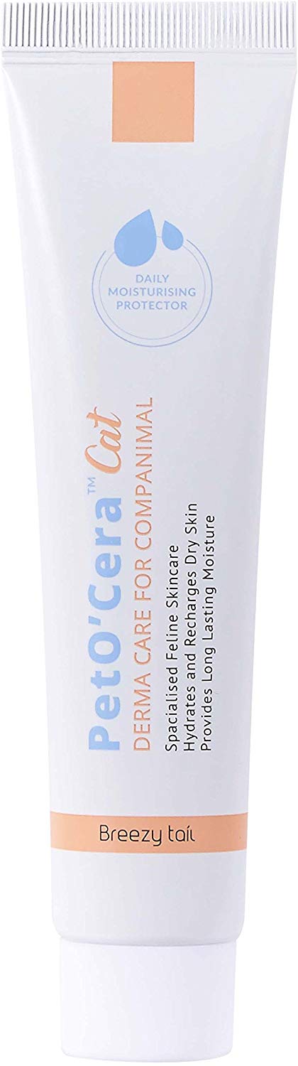 Breezytail PetO'Cera Cat - Derma Care Cream Gatos - Snout & Foot Pad Crema hidratante seco, piel sensible irrita de piel especializada Feline Skincare - BESTMASCOTA.COM