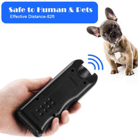 APlus+ repelente de perro de mano, disuasorio ultrasónico de infrarrojos, tapón de corteza + entrenamiento de perro de buen comportamiento - BESTMASCOTA.COM