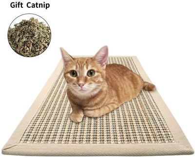 FUKUMARU - Alfombra rascadora para gatos, cuerda de sisal natural, para rascar el suelo - BESTMASCOTA.COM