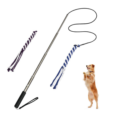 POPETPOP - Juguete para perro, extensible, para entrenamiento, con 2 cuerdas, para masticar juguetes (talla L) - BESTMASCOTA.COM