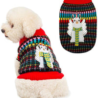 KOOLTAIL suéter de Navidad para perro, suéter de unicornio, suéter de argyle cálido y suave para mascotas, suéteres feos de ganchillo de punto para cachorro de perro - BESTMASCOTA.COM
