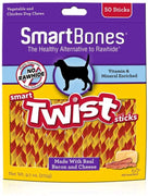 SmartBones Smart Twist Sticks masticables para perros, sin piel cruda - BESTMASCOTA.COM