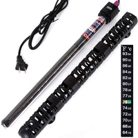 Calentador de acuario UPMCT, 50 W, 100 W, 300 W, calentador sumergible de tanque de peces con termómetro, ajuste de tira, termostato de perilla, apto para 5 a 85 galones - BESTMASCOTA.COM