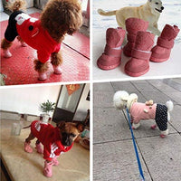 URBEST botas para perros con velcro, 2 pares, color marrón - BESTMASCOTA.COM