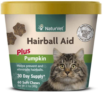 naturvet Hairball Plus calabaza de ayuda para gatos, suave Chews, fabricado en EE. UU. - BESTMASCOTA.COM