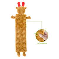 Juguete para masticar expawlorer de alce de Navidad, juguetes de felpa duraderos para dentición y caza - BESTMASCOTA.COM